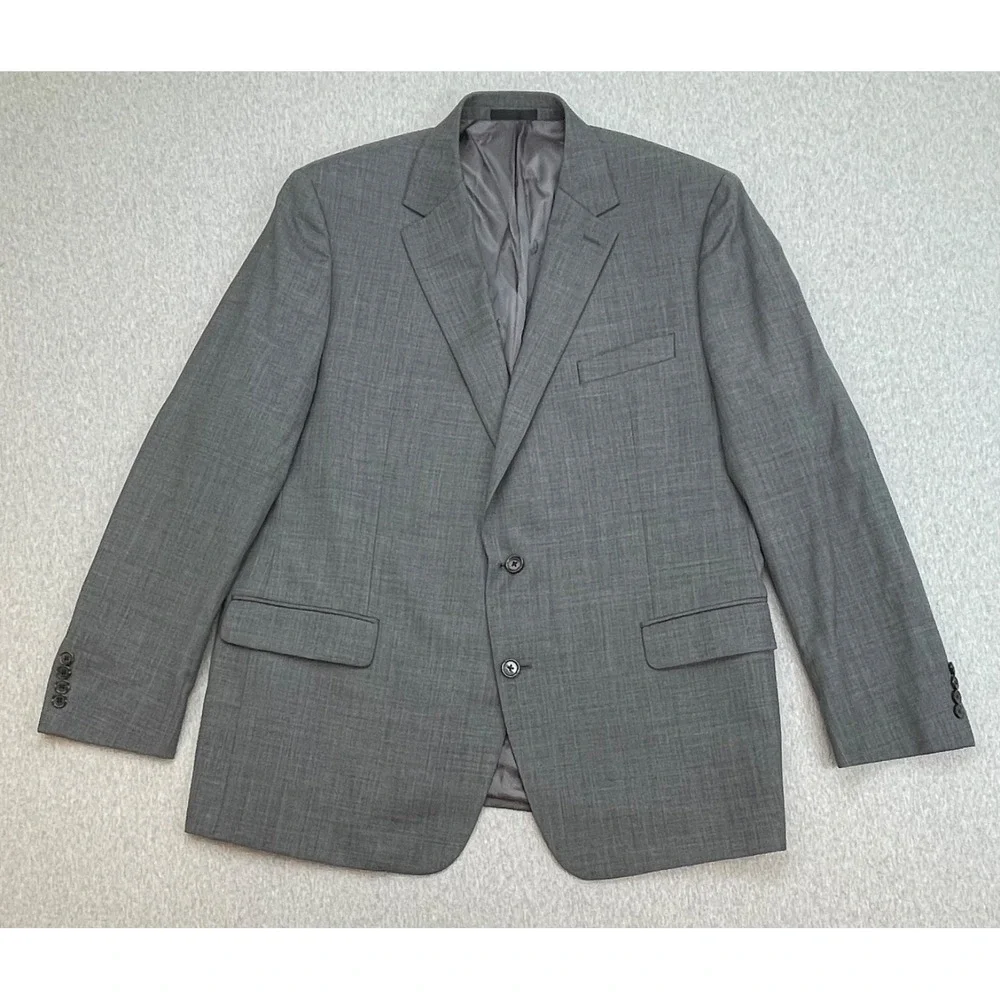 Lauren Ralph Lauren Suit Mens 46L Hopsack Wool Blend Pants 38x29 - 2 Pcs